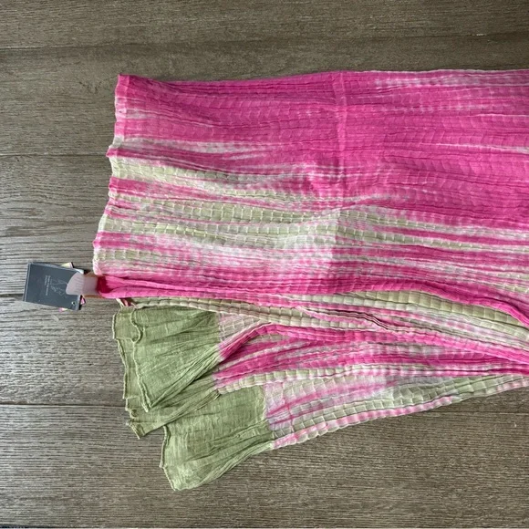 Scarf NWT pink and green crushed - Picture 5 of 5